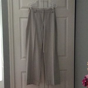 Cream colored dress slacks.